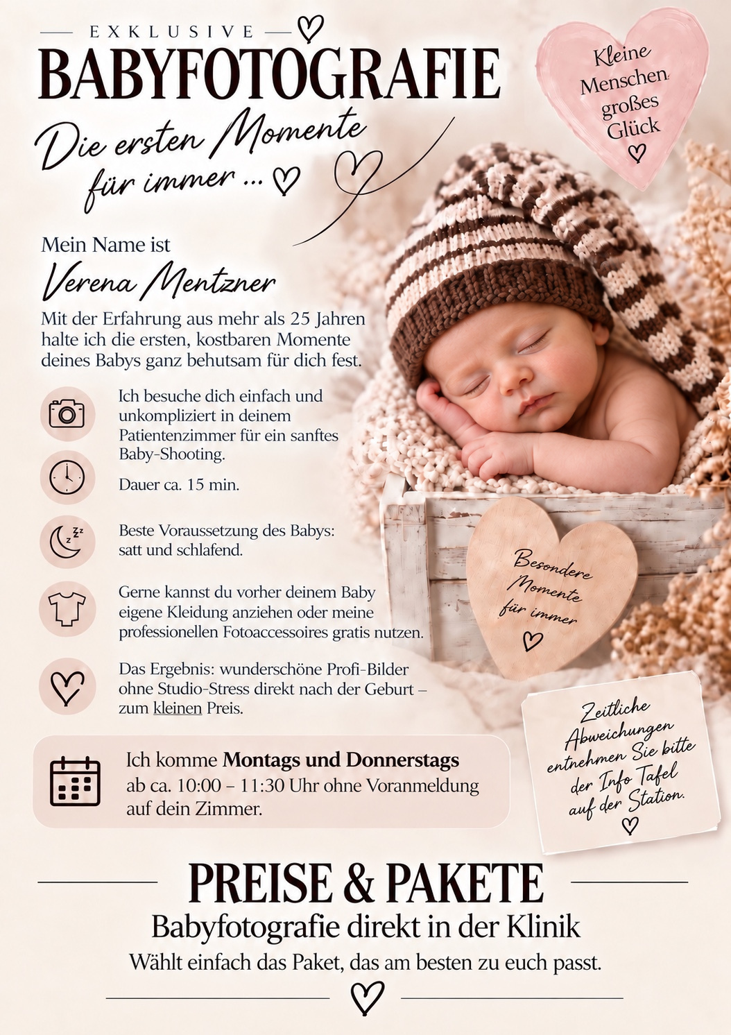 Babyfotografie – Die ersten Momente für immer bewahrt; Preise und Pakete